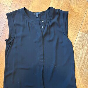 Black sleeveless J Crew blouse